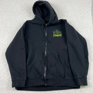 Creature Skateboards Fiends Skull Zip Up Hoodie Mens L Black NRS Skate Graphic